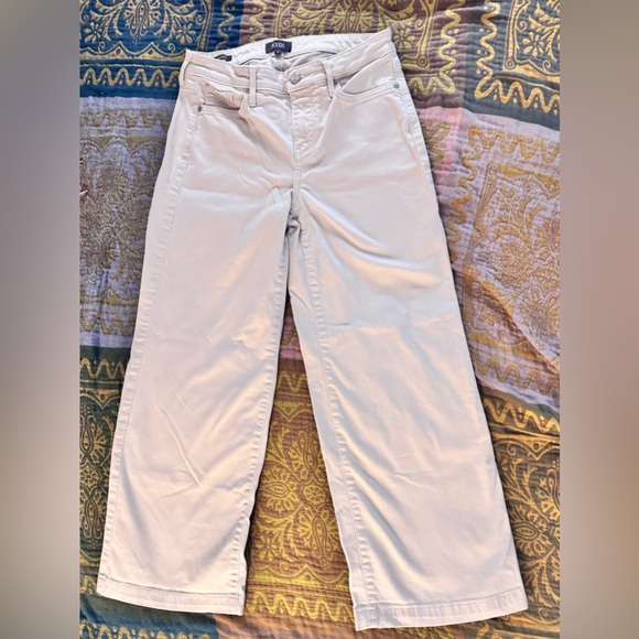 NYDJ Teresa Wide Leg Pants- Size 2 - Color is Feather - Excellent Condition - Picture 3 of 10